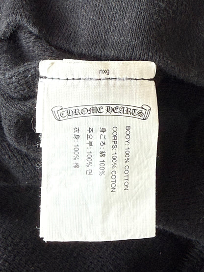 Chrome Hearts Black & Blue Script Logo Zip Up Thermal Hoodie