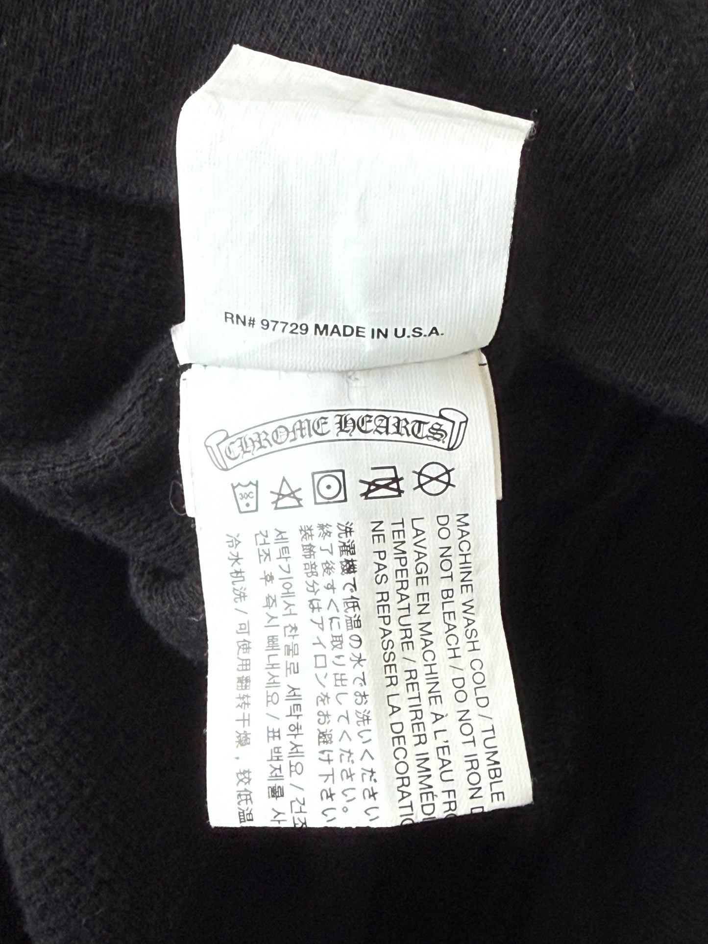 Chrome Hearts Black & Blue Script Logo Zip Up Thermal Hoodie
