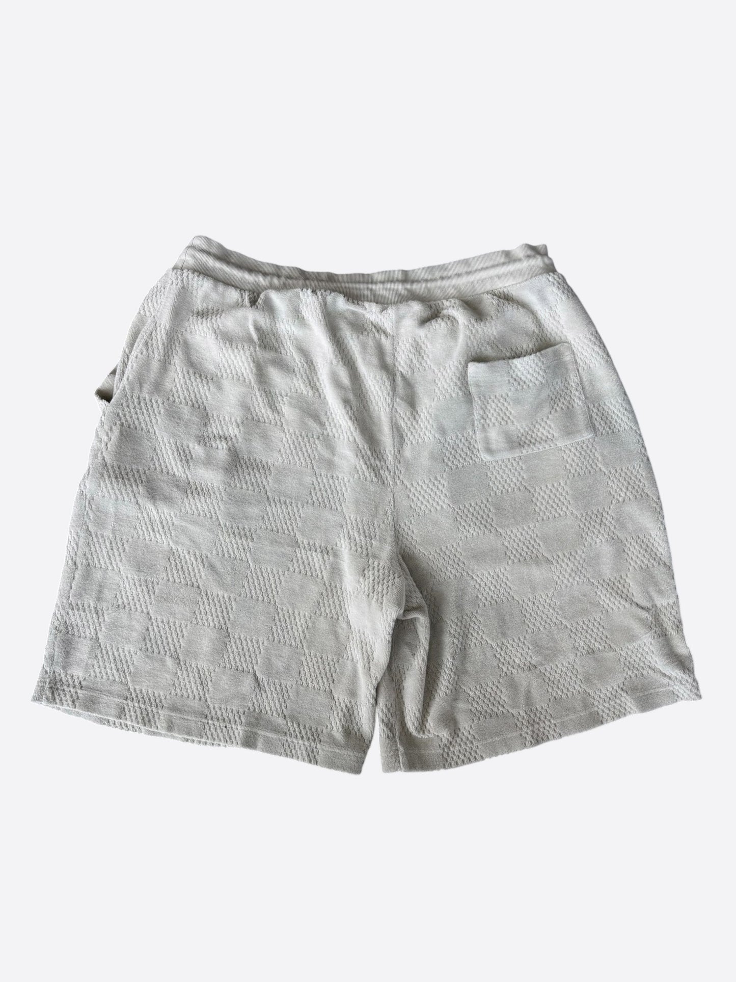 Louis Vuitton Beige Jacquard Damier Shorts