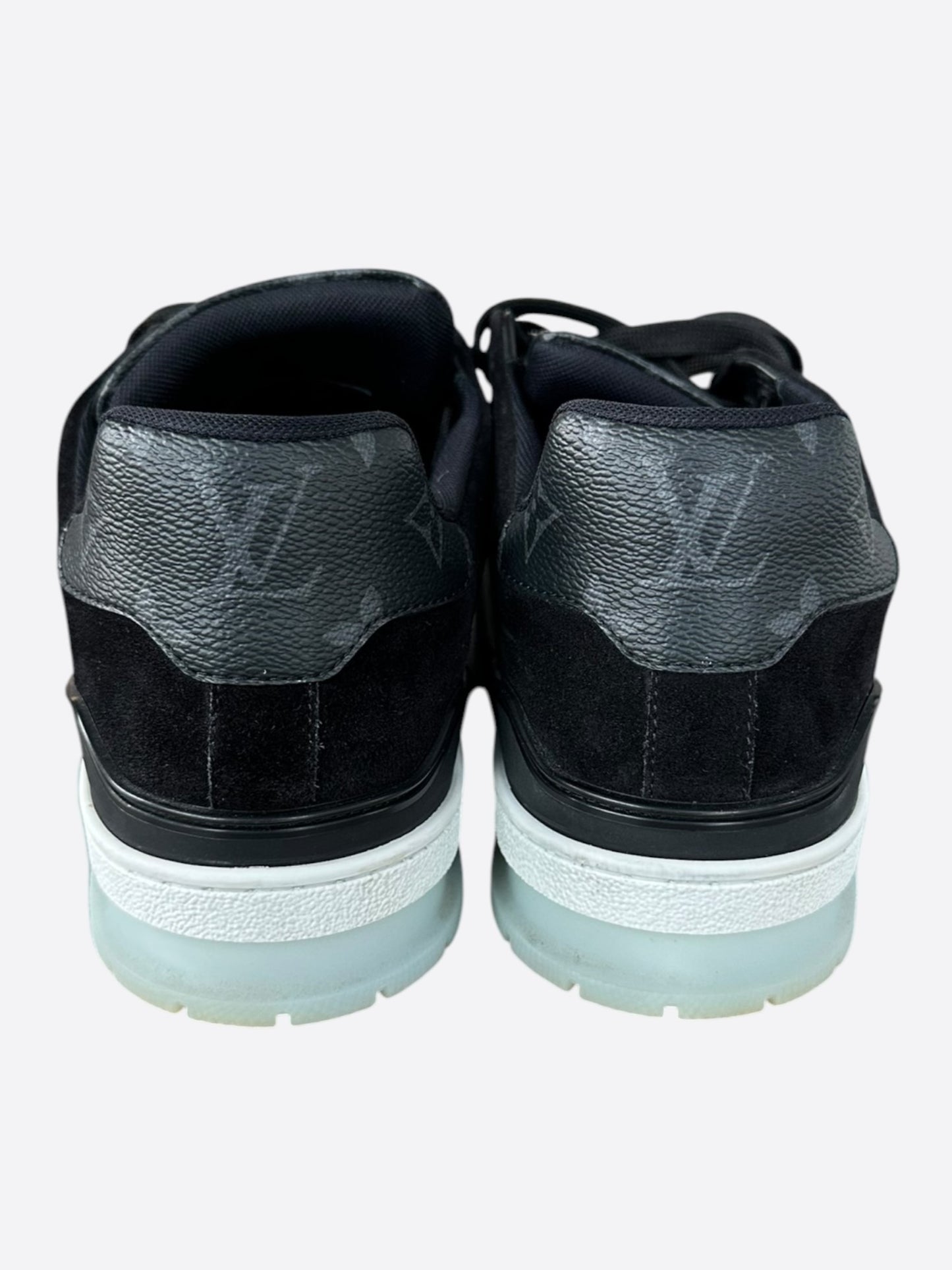 Louis Vuitton Black Monogram Eclipse Suede Trainers