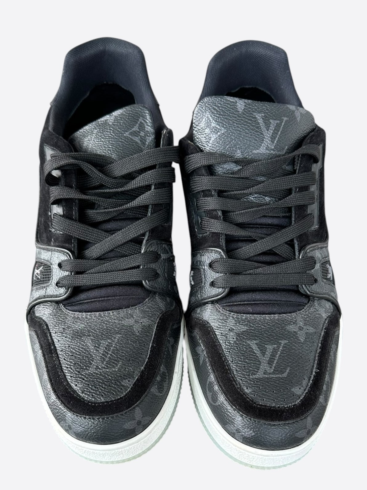 Louis Vuitton Black Monogram Eclipse Suede Trainers