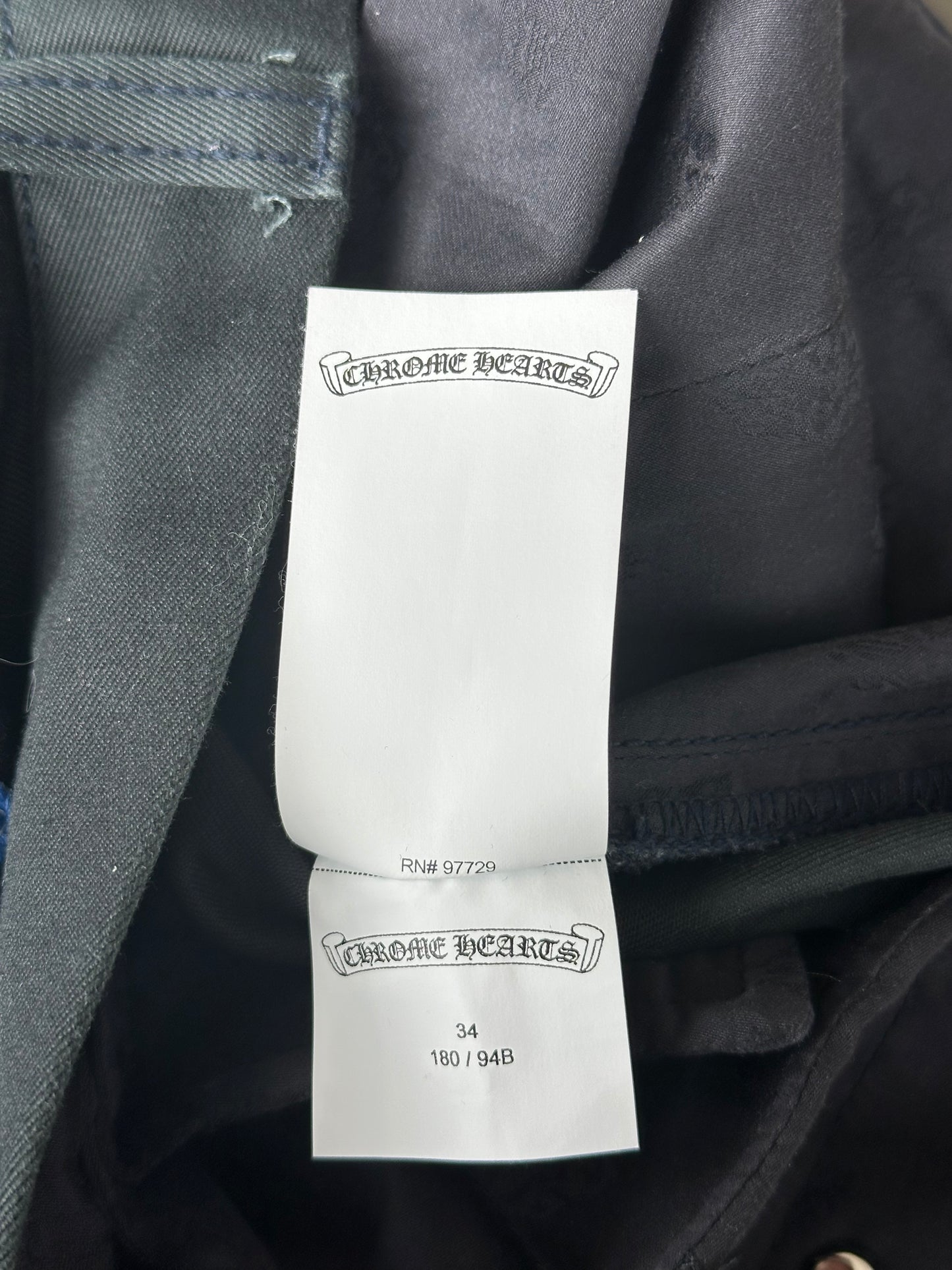 Chrome Hearts Dark Navy & Multicolor Cross Patch Chino Pants