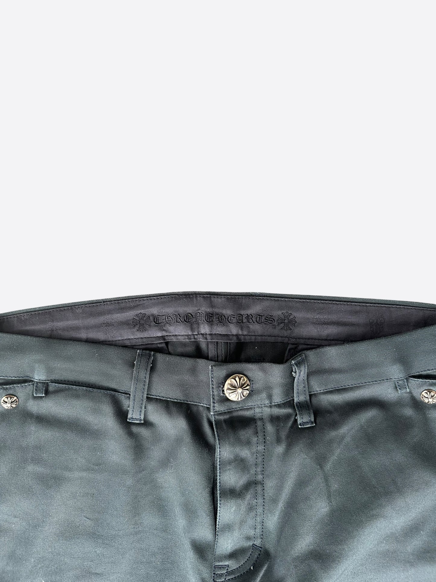 Chrome Hearts Dark Navy & Multicolor Cross Patch Chino Pants