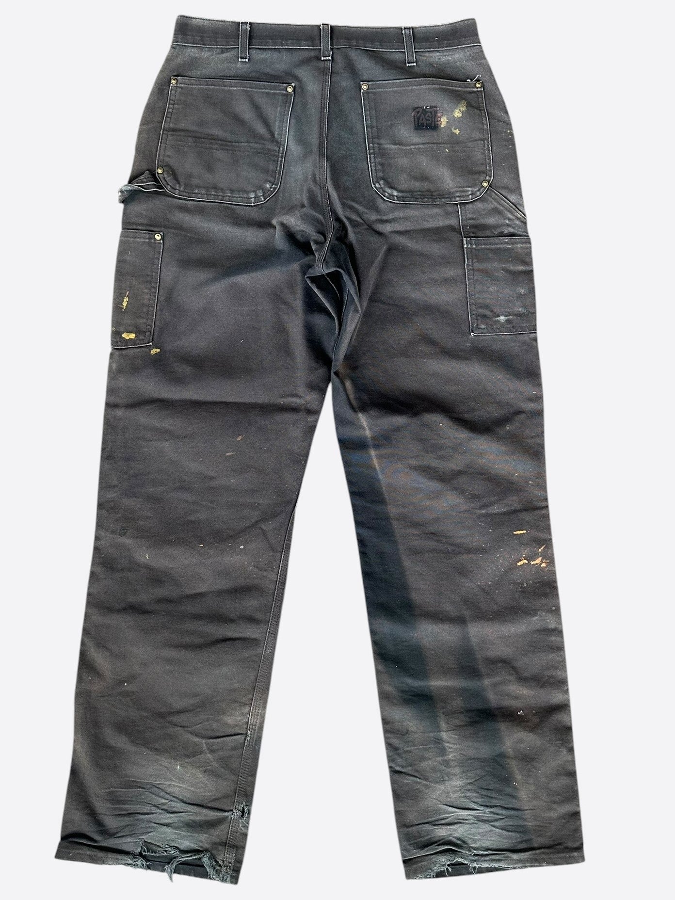 Matty Boy Carhartt Black & Multicolor Hand Painted Carpenter Pants