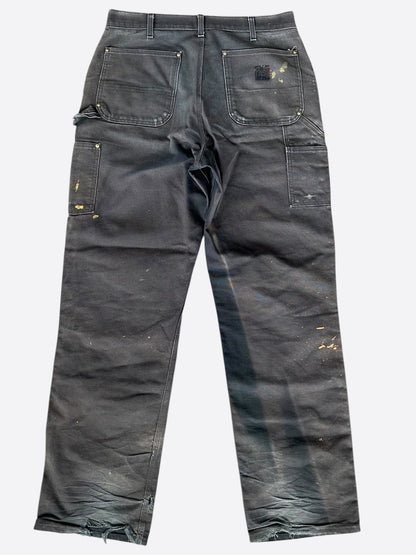 Matty Boy Carhartt Black & Multicolor Hand Painted Carpenter Pants