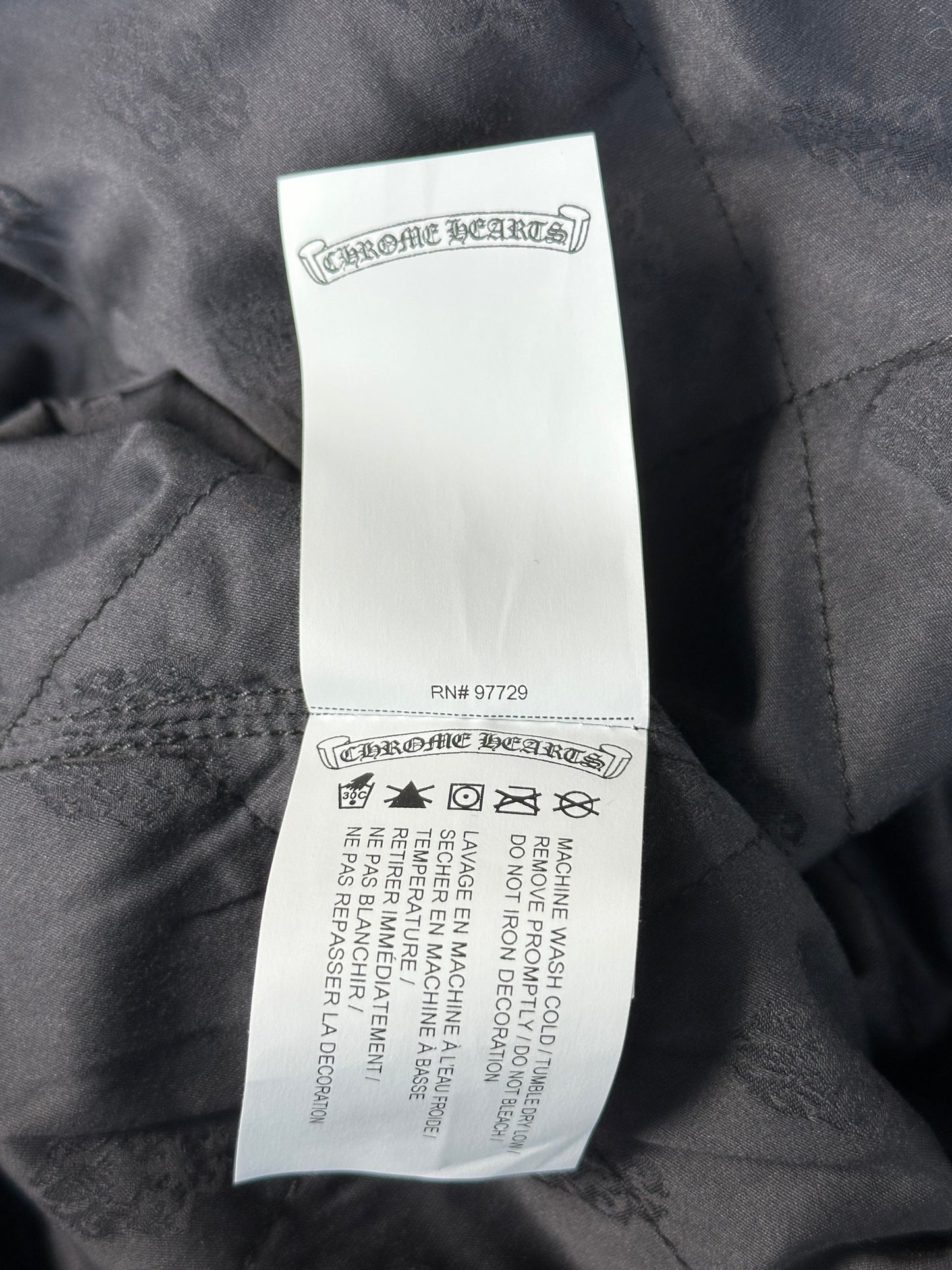 Chrome Hearts Blue & Green Floral Padded Flannel Jacket