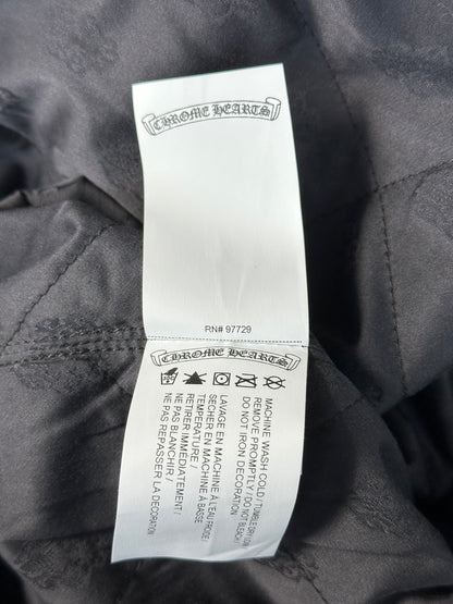 Chrome Hearts Blue & Green Floral Padded Flannel Jacket