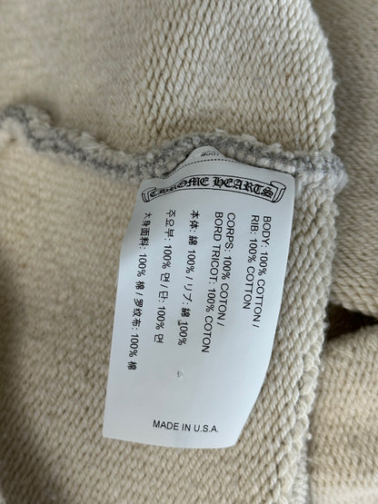 Chrome Hearts Grey & Black Triple Cross CH Logo Embroidered Hoodie