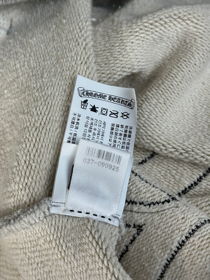 Chrome Hearts Grey & Black Triple Cross CH Logo Embroidered Hoodie
