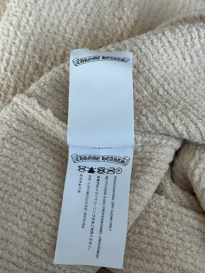 Chrome Hearts Beige & Cheetah Cross Patch Knitted Hoodie