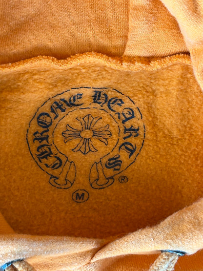 Chrome Hearts Off-White Orange & Black Cross Patch Hoodie
