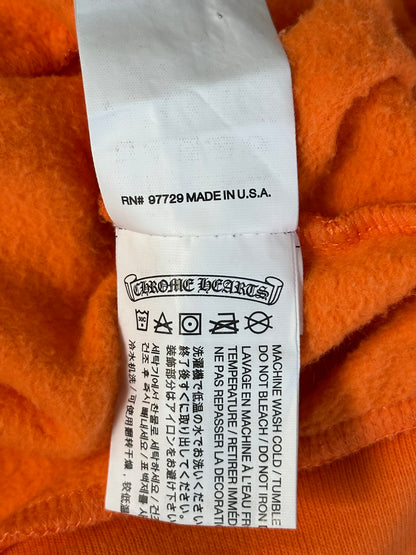Chrome Hearts Off-White Orange & Black Cross Patch Hoodie