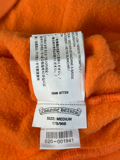 Chrome Hearts Off-White Orange & Black Cross Patch Hoodie