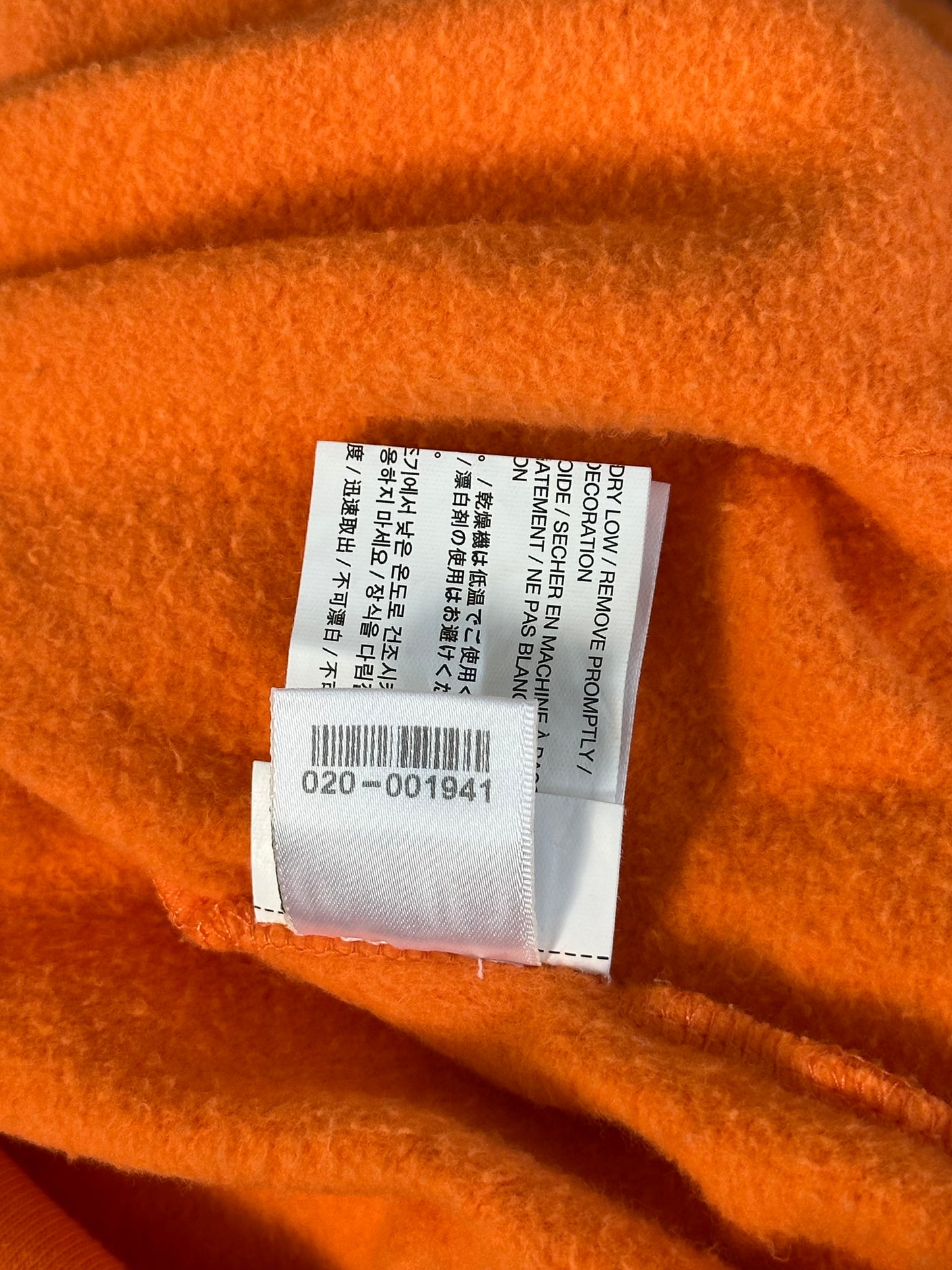 Chrome Hearts Off-White Orange & Black Cross Patch Hoodie
