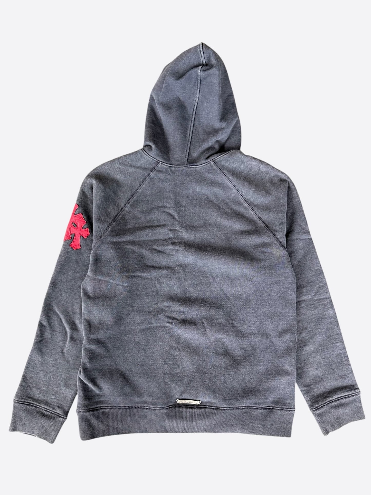 Chrome Hearts Navy & Red Triple Cross Patch Paper Jam Hoodie