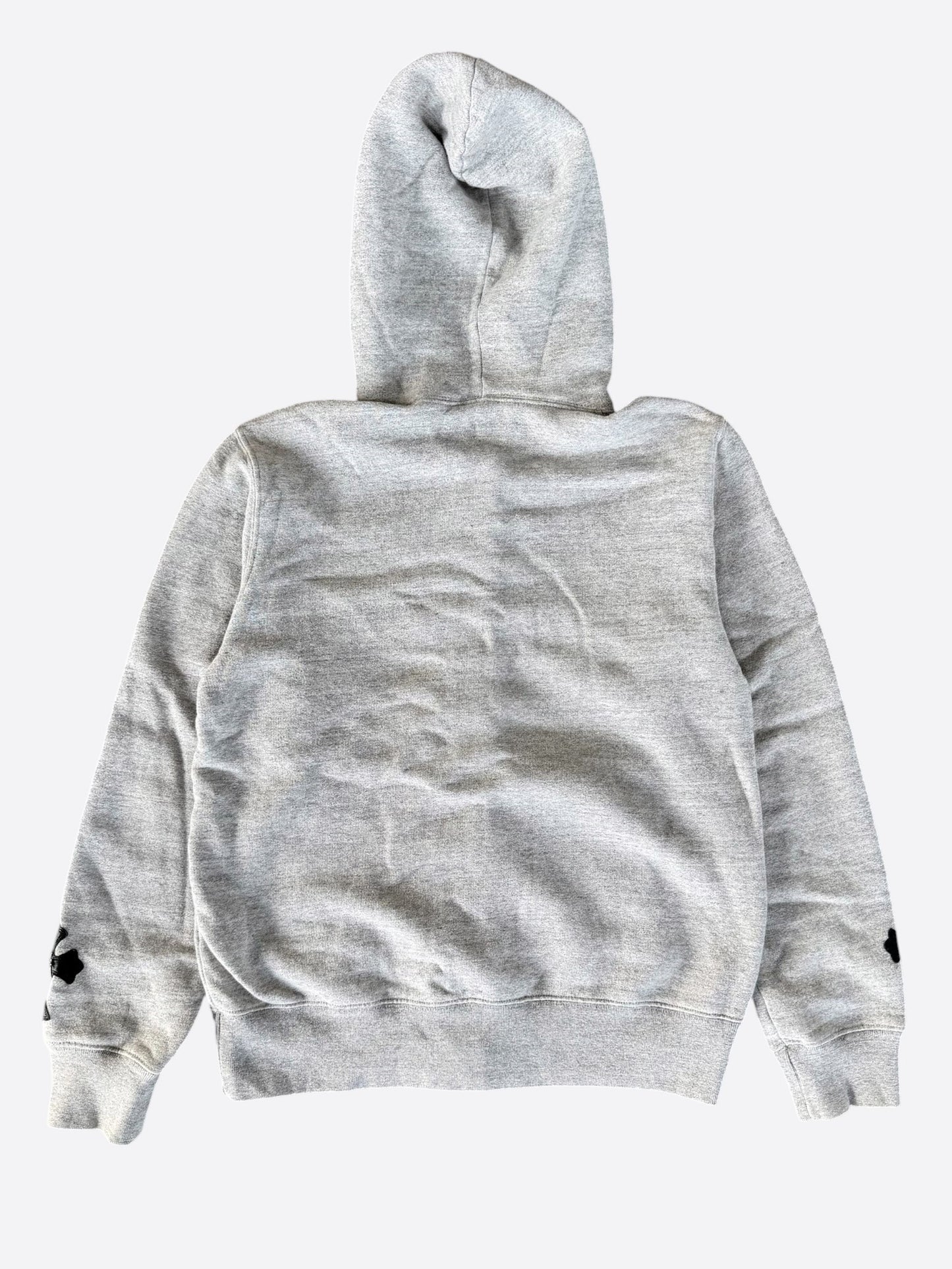 Chrome Hearts Grey & Black Cross Patch Zip Up Hoodie