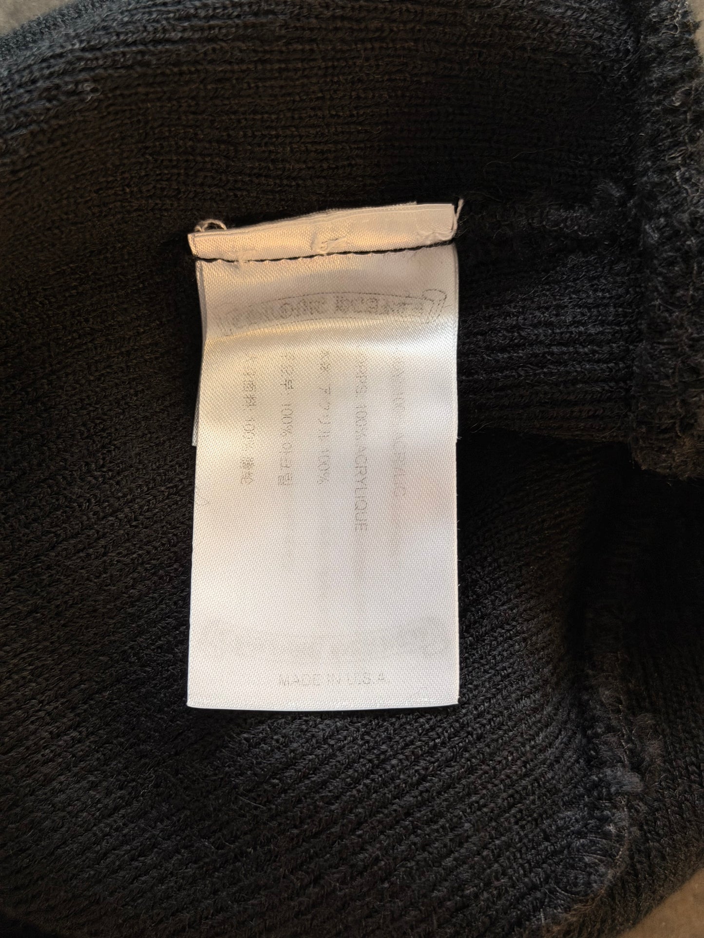 Chrome Hearts Black & White Embroidered Logo Beanie