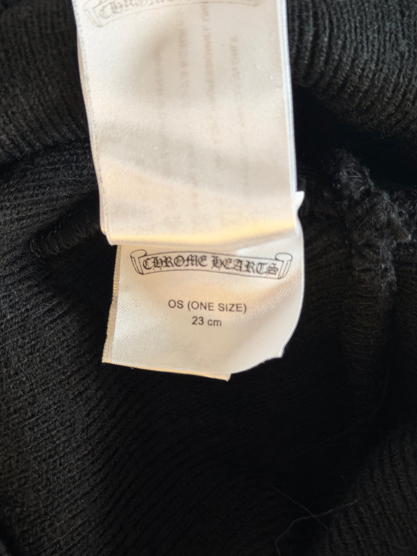 Chrome Hearts Matty Boy Black Embroidered Chomper Logo Beanie