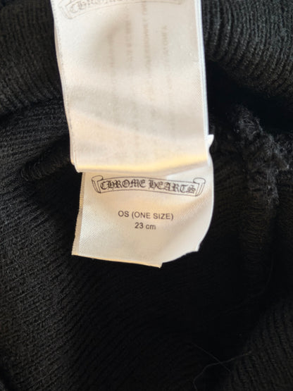 Chrome Hearts Matty Boy Black Embroidered Chomper Logo Beanie
