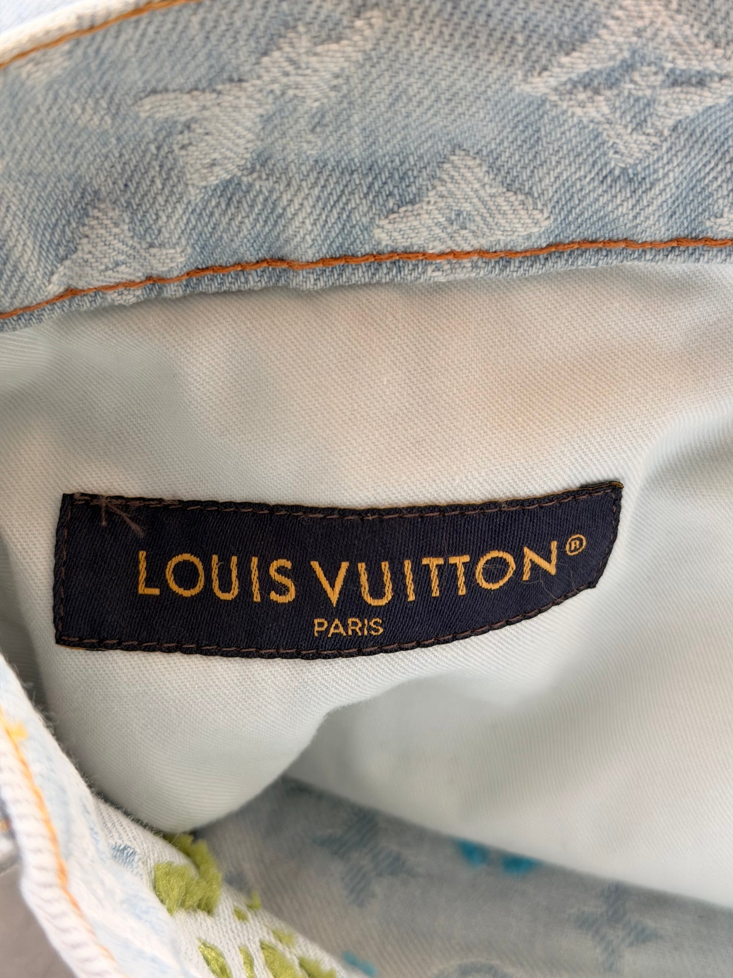 Louis Vuitton Tyler The Creator Blue & White Monogram Jeans