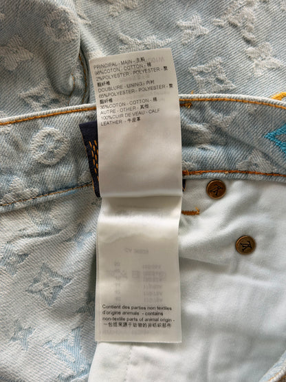 Louis Vuitton Tyler The Creator Blue & White Monogram Jeans
