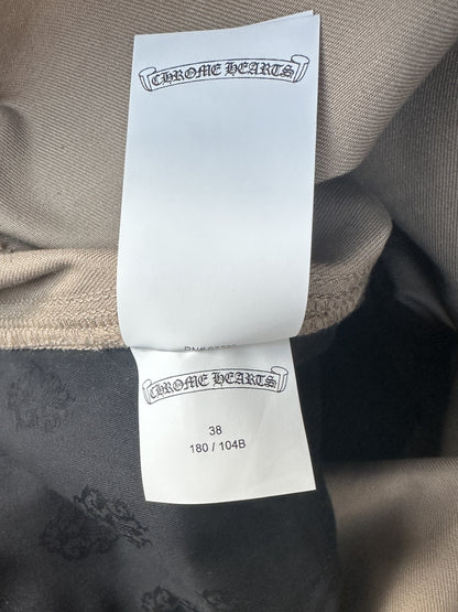 Chrome Hearts Tan, Pink & Checkered Cross Patch Carpenter Pants