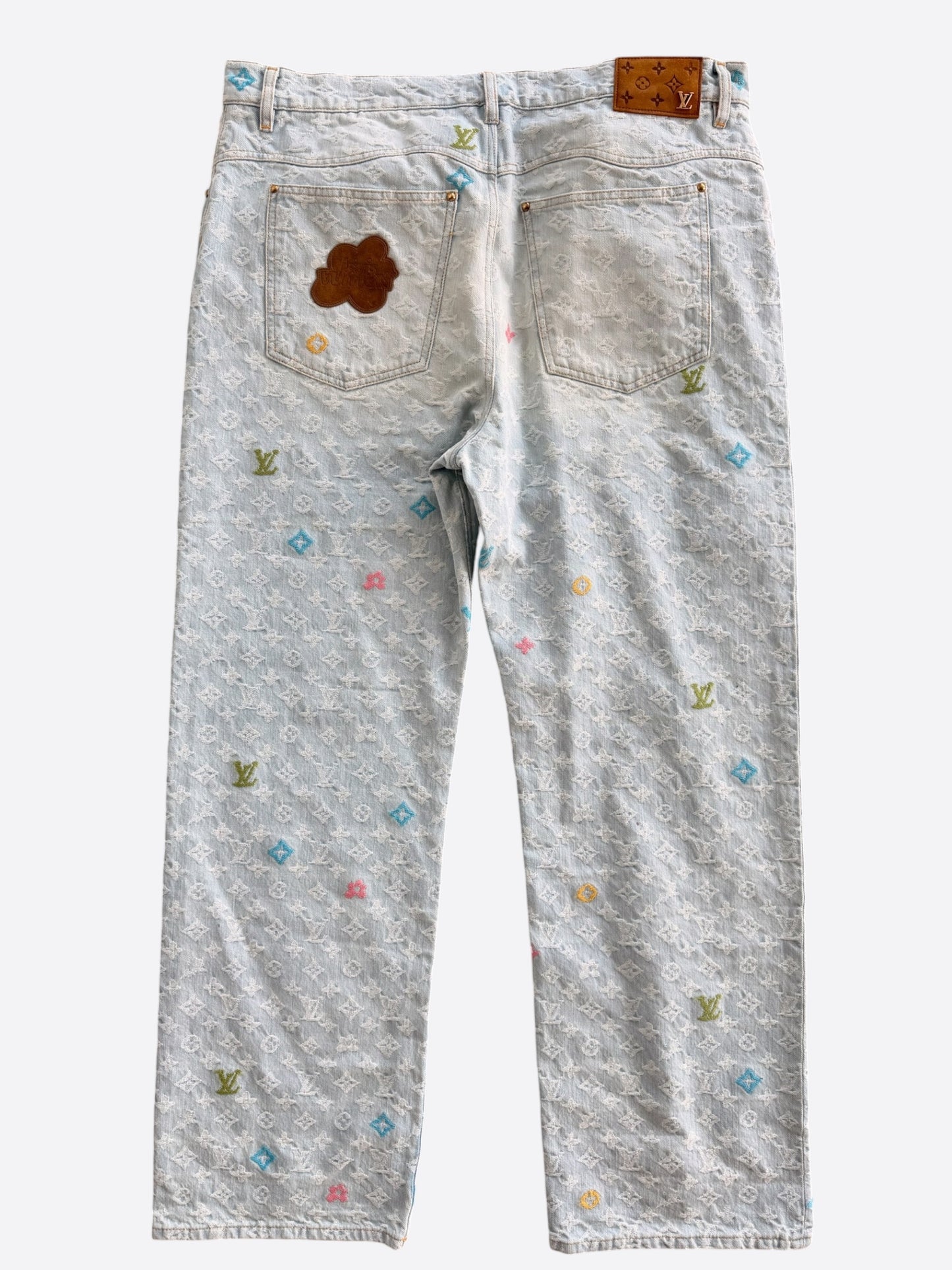 Louis Vuitton Tyler The Creator Blue & White Monogram Jeans