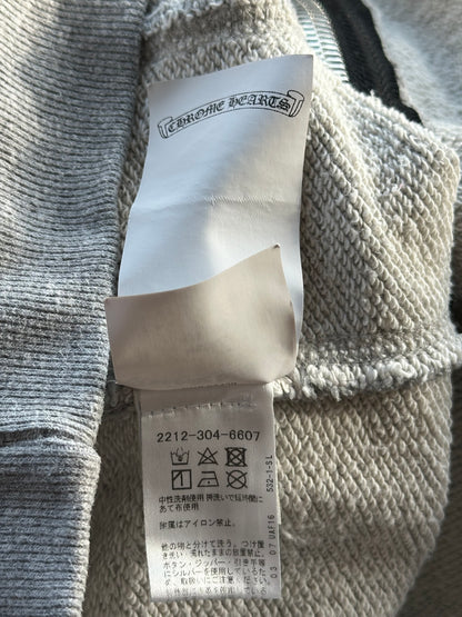 Chrome Hearts Grey & Black Plus Cross Patch Zip Up Hoodie
