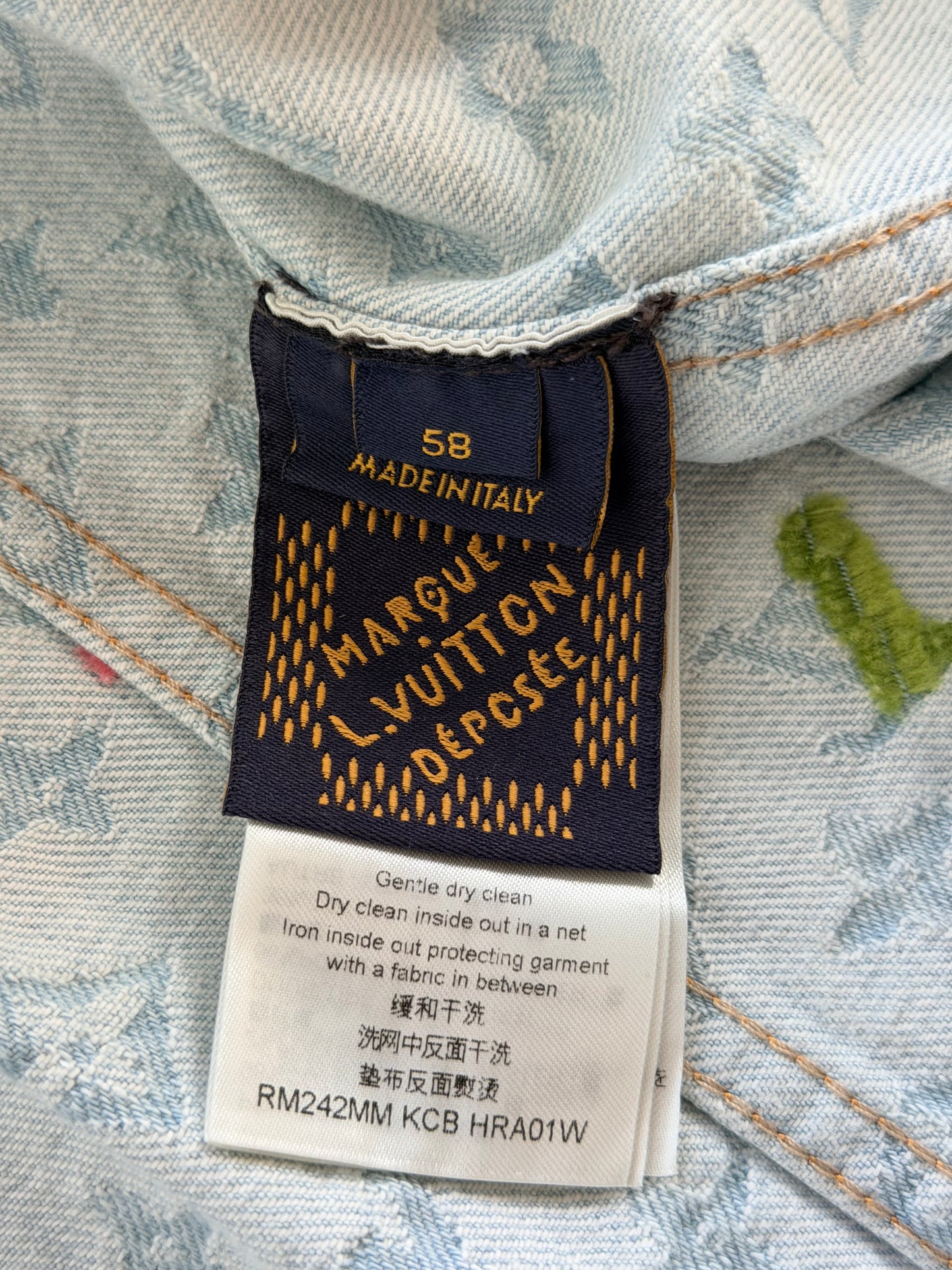 Louis Vuitton Tyler The Creator Blue & White Monogram Denim Jacket