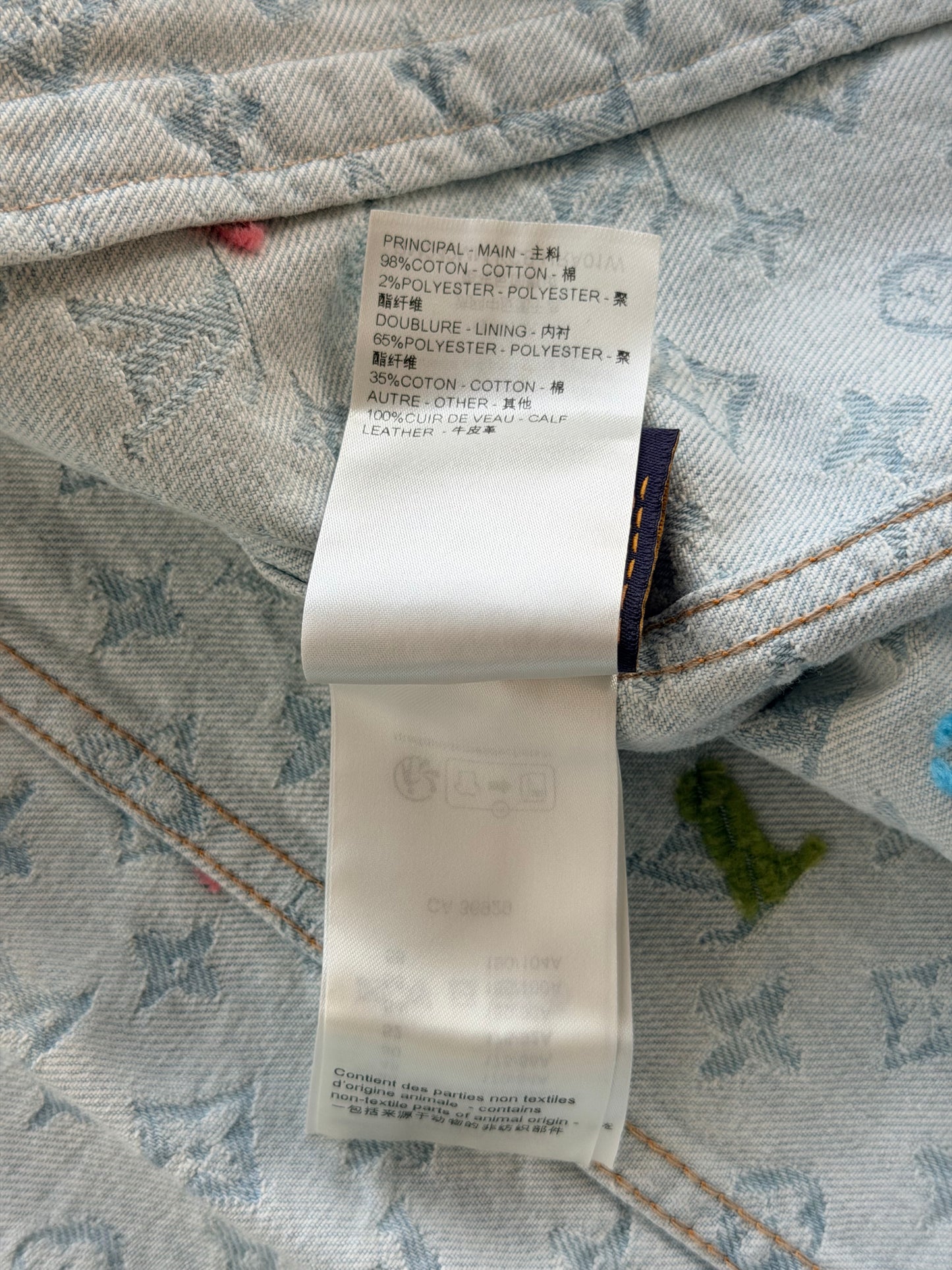 Louis Vuitton Tyler The Creator Blue & White Monogram Denim Jacket