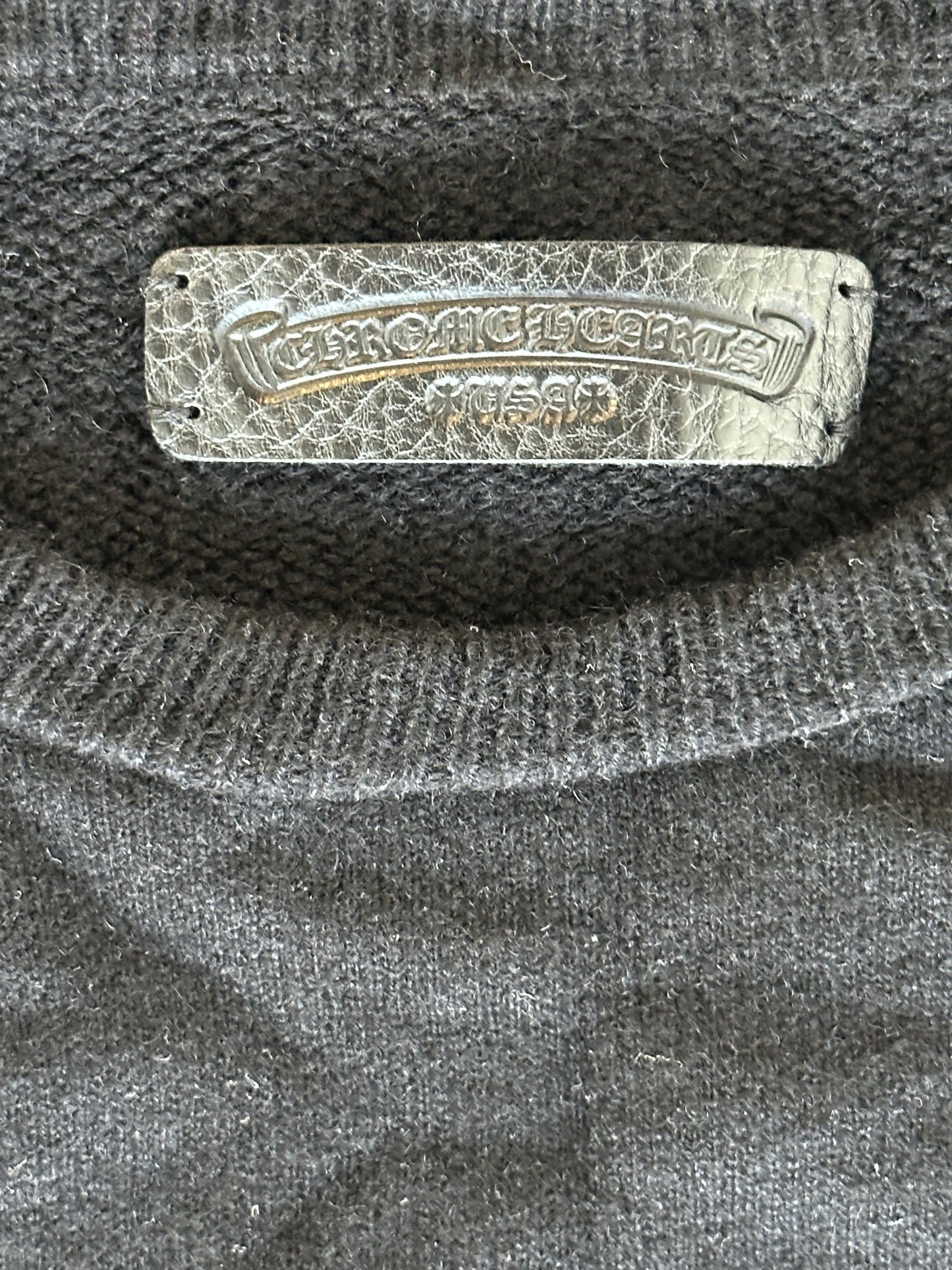 Chrome Hearts Black & White Floral Cashmere Sweater
