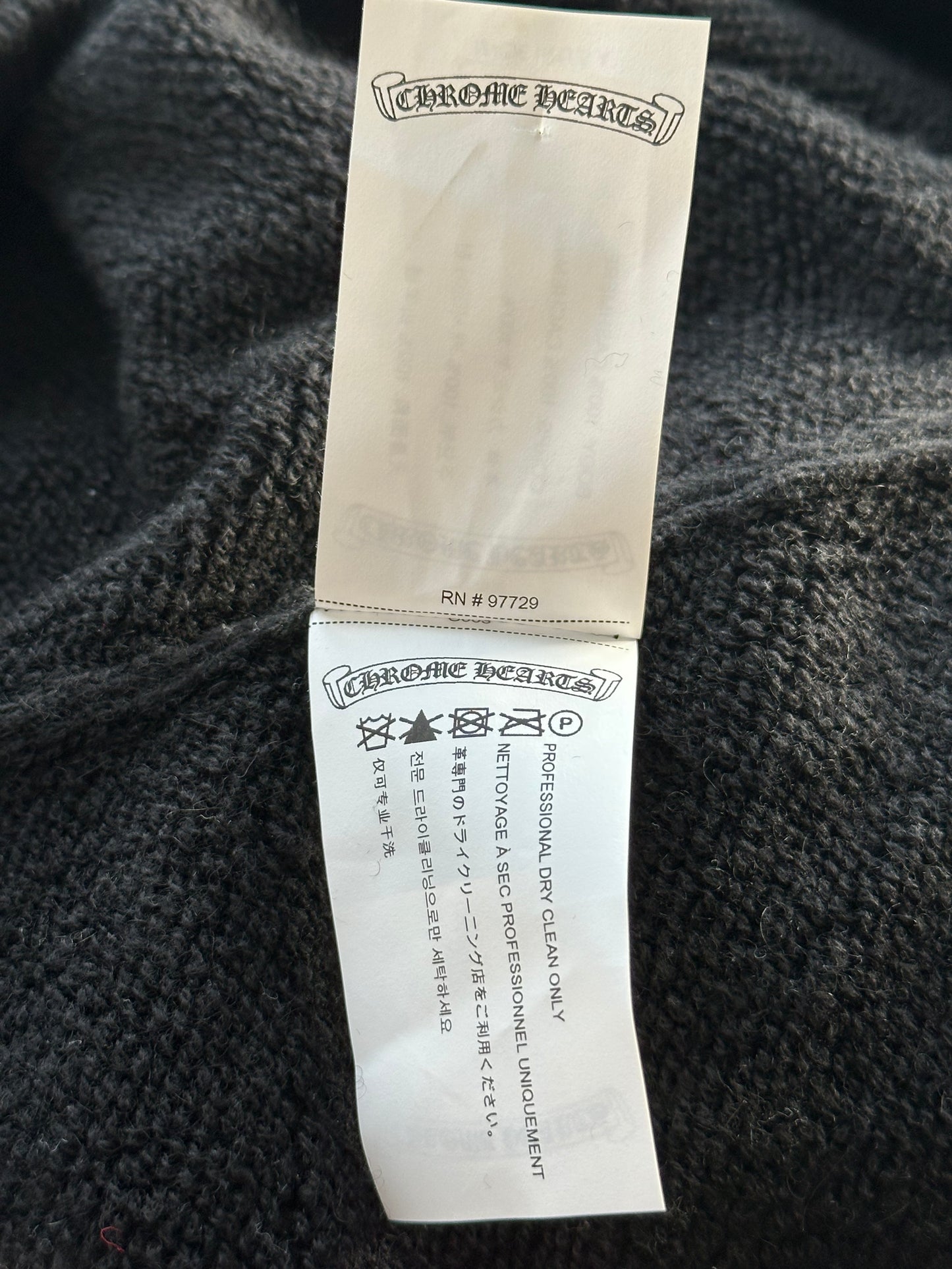 Chrome Hearts Black & White Floral Cashmere Sweater