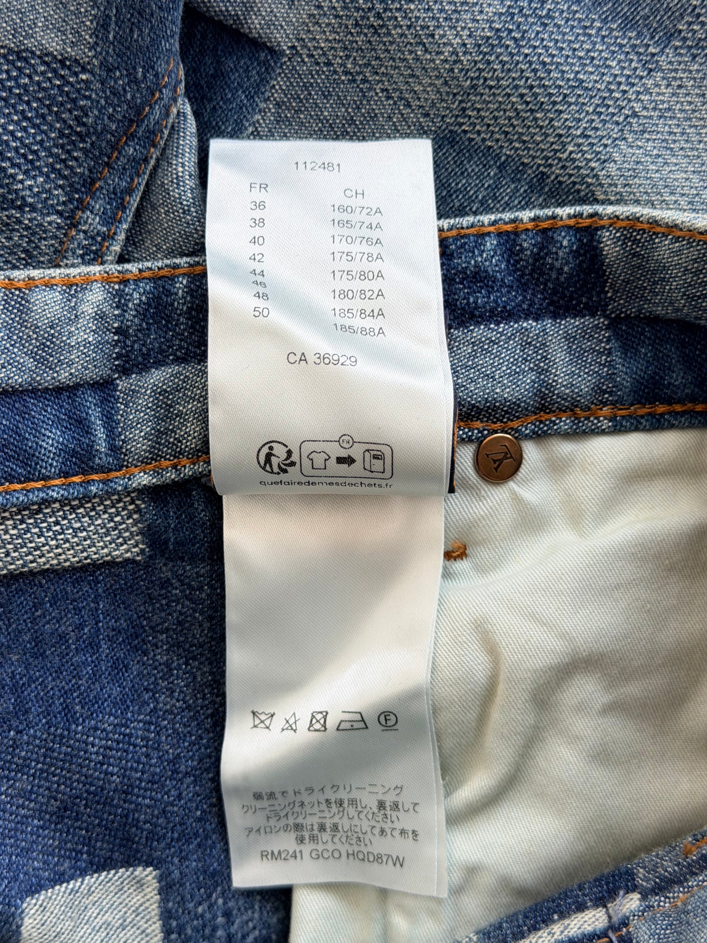 Louis Vuitton Blue Damoflage Jeans