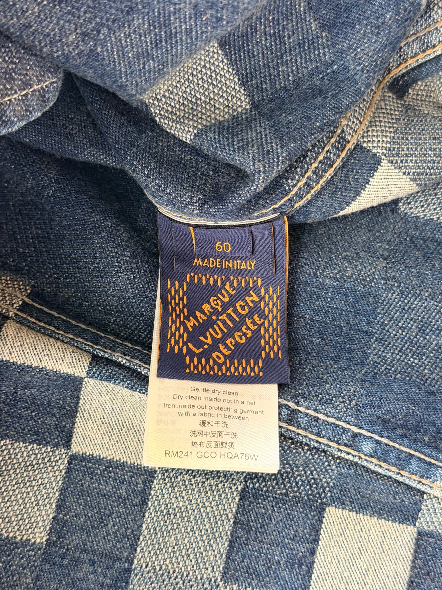 Louis Vuitton Blue Damoflage Denim Jacket