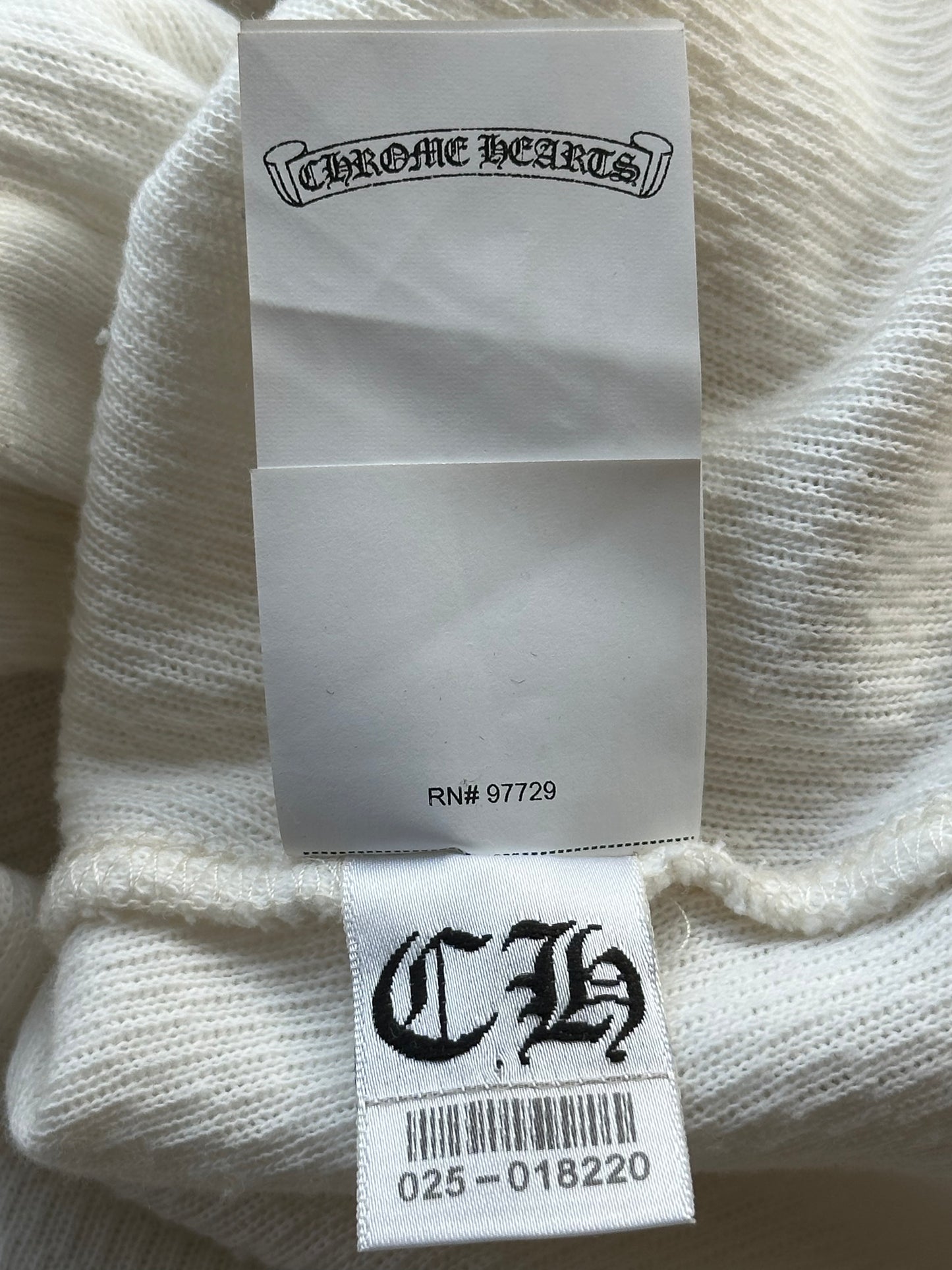 Chrome Hearts White Cross Patch Waffle Thermal Pants