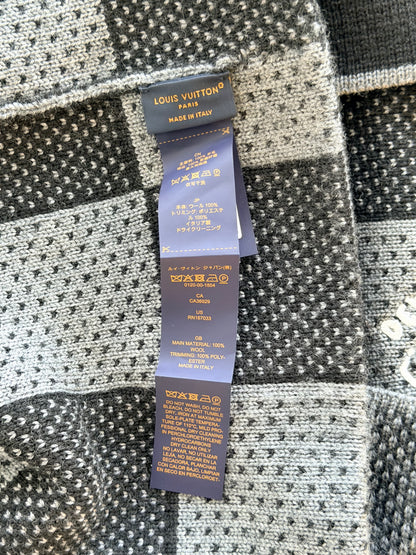 Louis Vuitton Black & Grey Damier Beanie