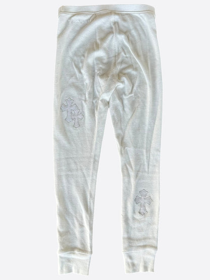 Chrome Hearts White Cross Patch Waffle Thermal Pants