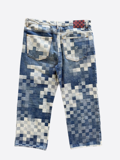 Louis Vuitton Blue Damoflage Jeans