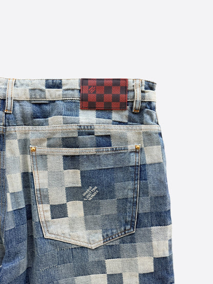 Louis Vuitton Blue Damoflage Jeans