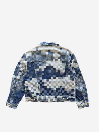 Louis Vuitton Blue Damoflage Denim Jacket