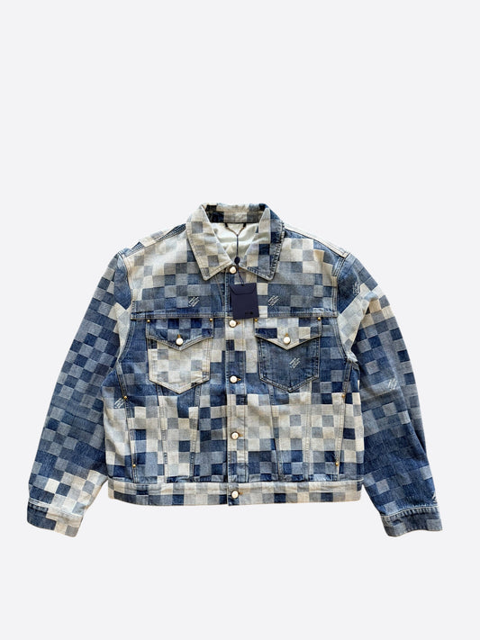Louis Vuitton Blue Damoflage Denim Jacket