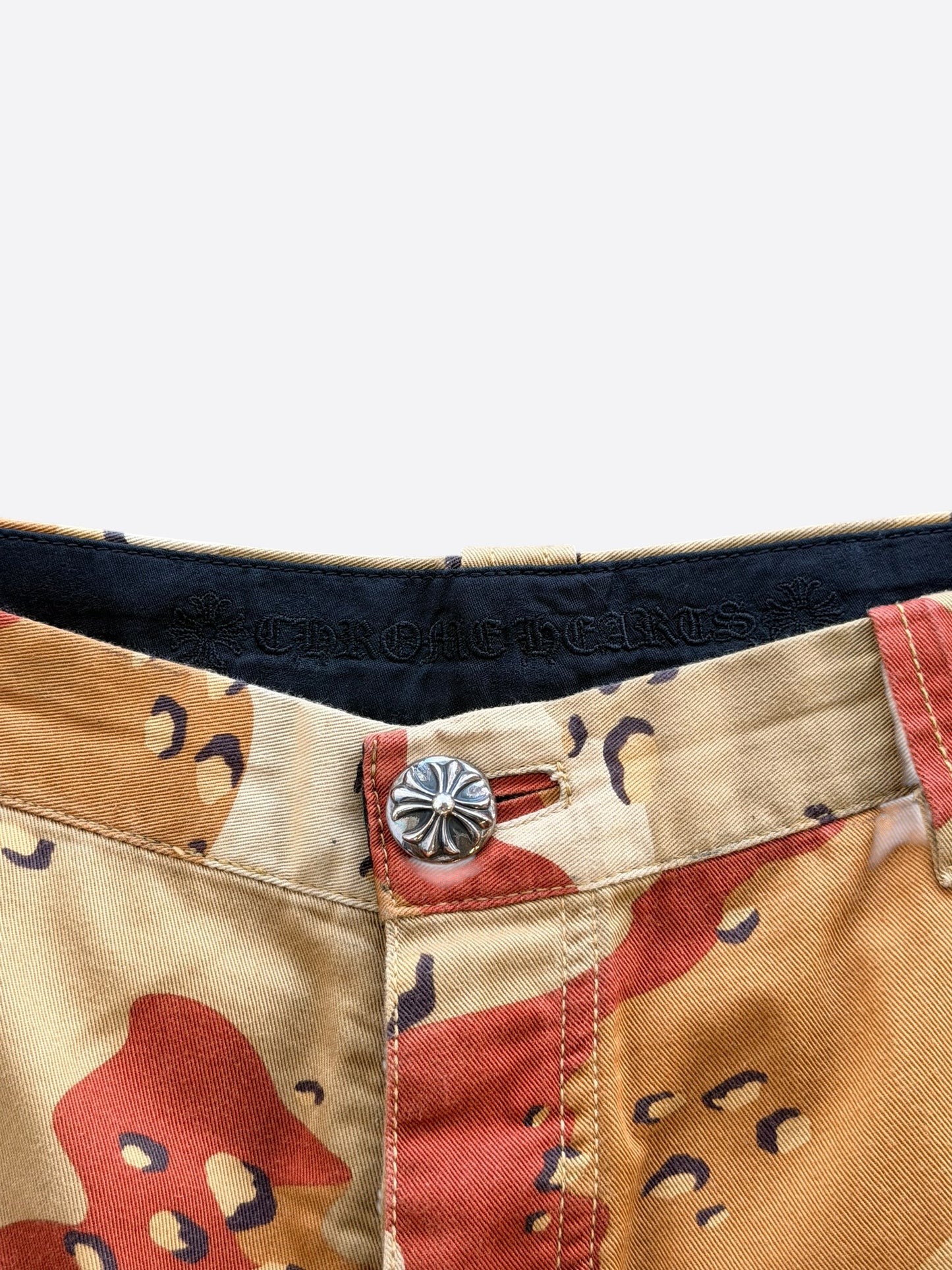 Chrome Hearts Camouflage Sex Records Cross Patch Carpenter Shorts