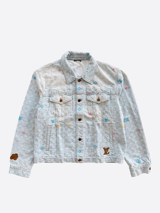 Louis Vuitton Tyler The Creator Blue & White Monogram Denim Jacket