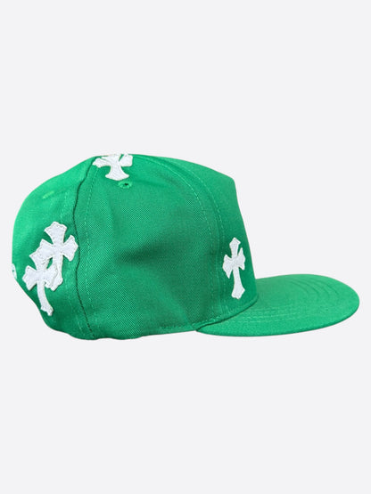 Chrome Hearts Green & White Cross Patch Hat