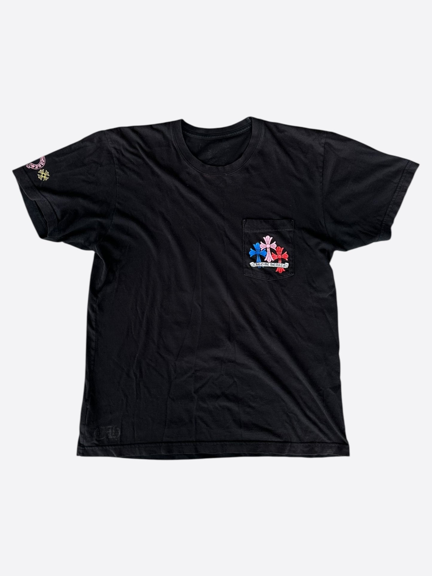 Chrome Hearts Black Multicolor Cross Logo T-Shirt