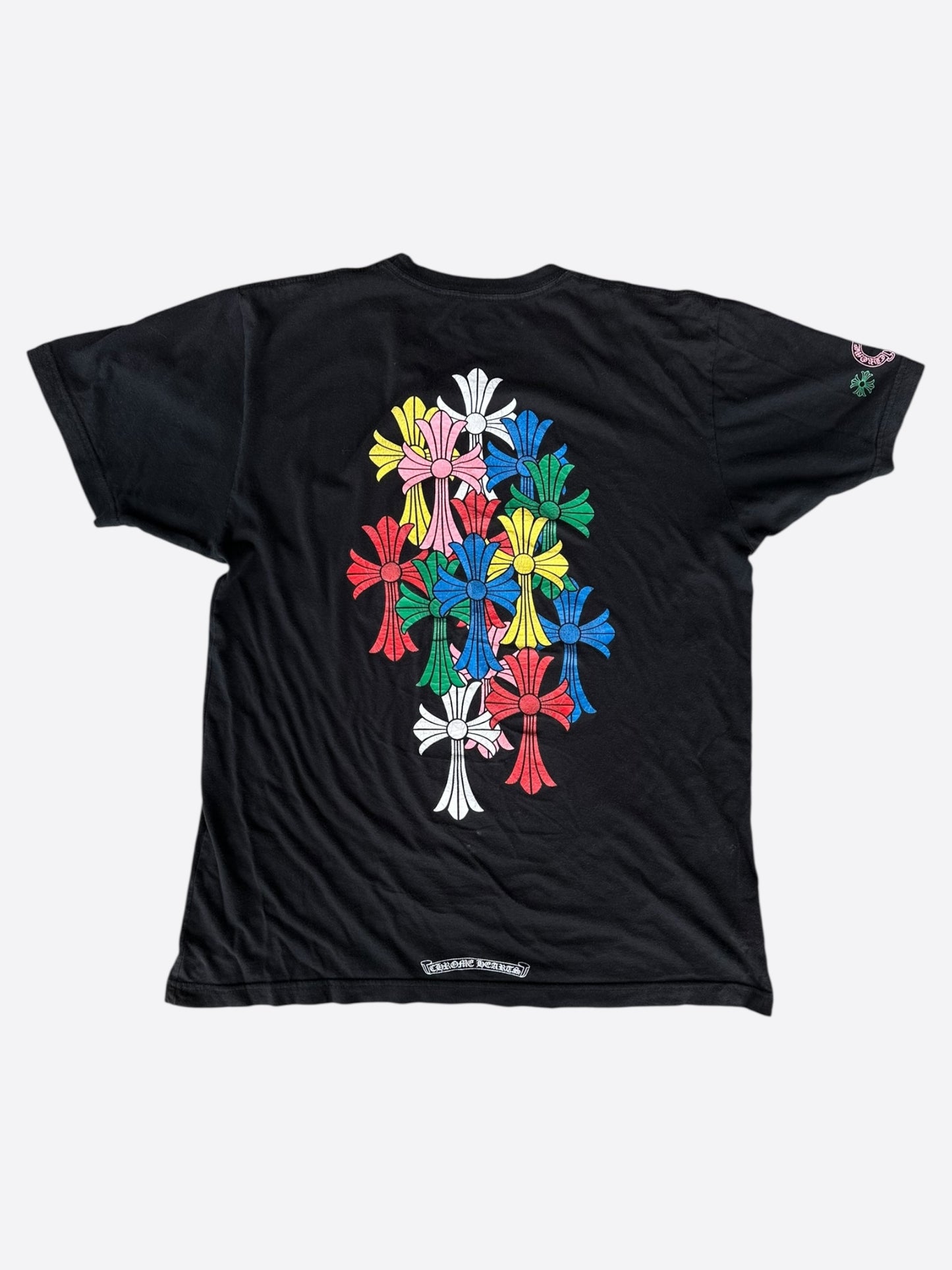 Chrome Hearts Black Multicolor Cross Logo T-Shirt