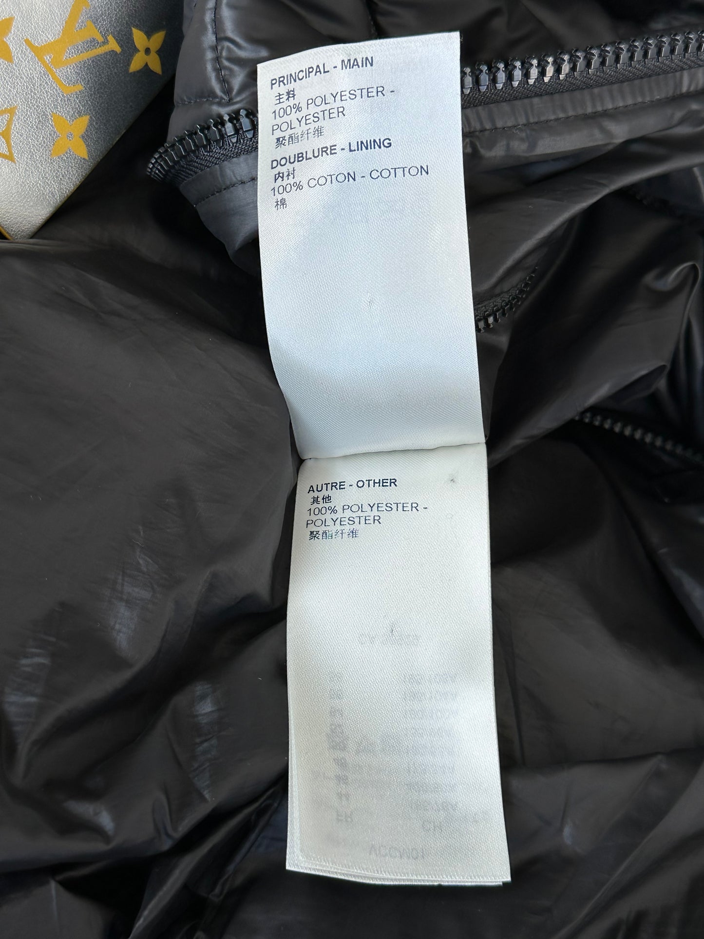 Louis Vuitton Black Flower Monogram Puffer Jacket