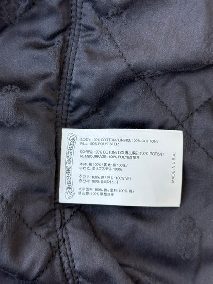 Chrome Hearts Grey & Yellow Floral Padded Flannel Jacket