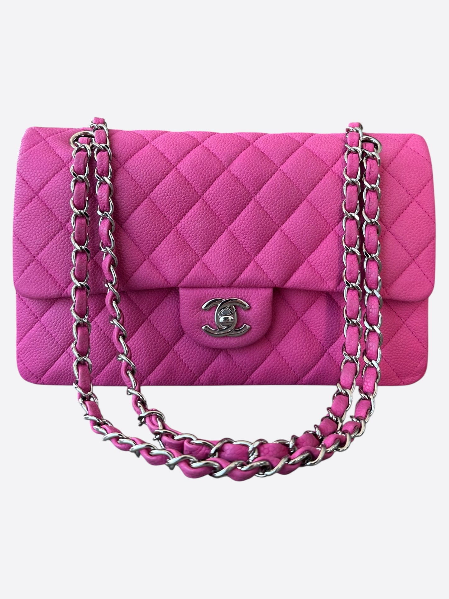 Chanel Pink Caviar Quilted Medium Flap Bag