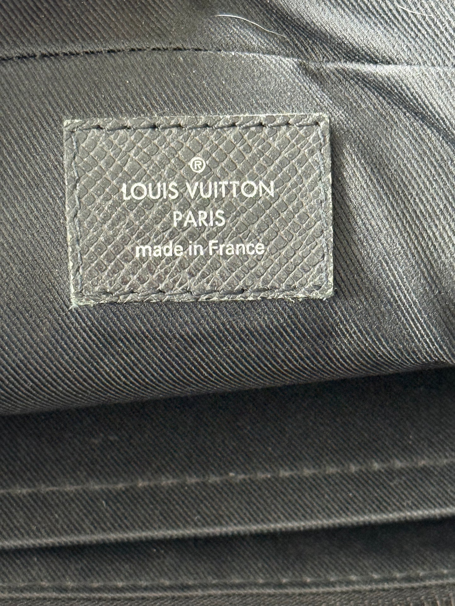 Louis Vuitton Black Taigarama Porte Documents Laptop Bag